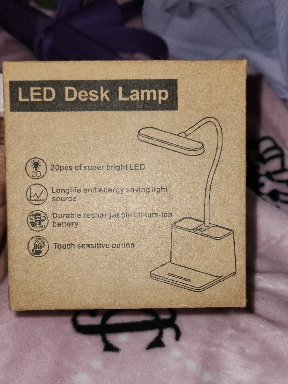 Rechargeable Black LED Desk Lamp with Flexible Neck - Picture 4 of 6